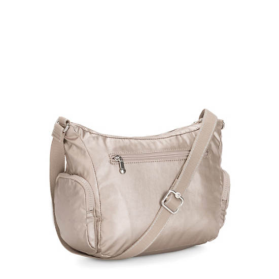 Kipling Gabbie Small Metallic Crossbody Táska Titán | HU 1143NW